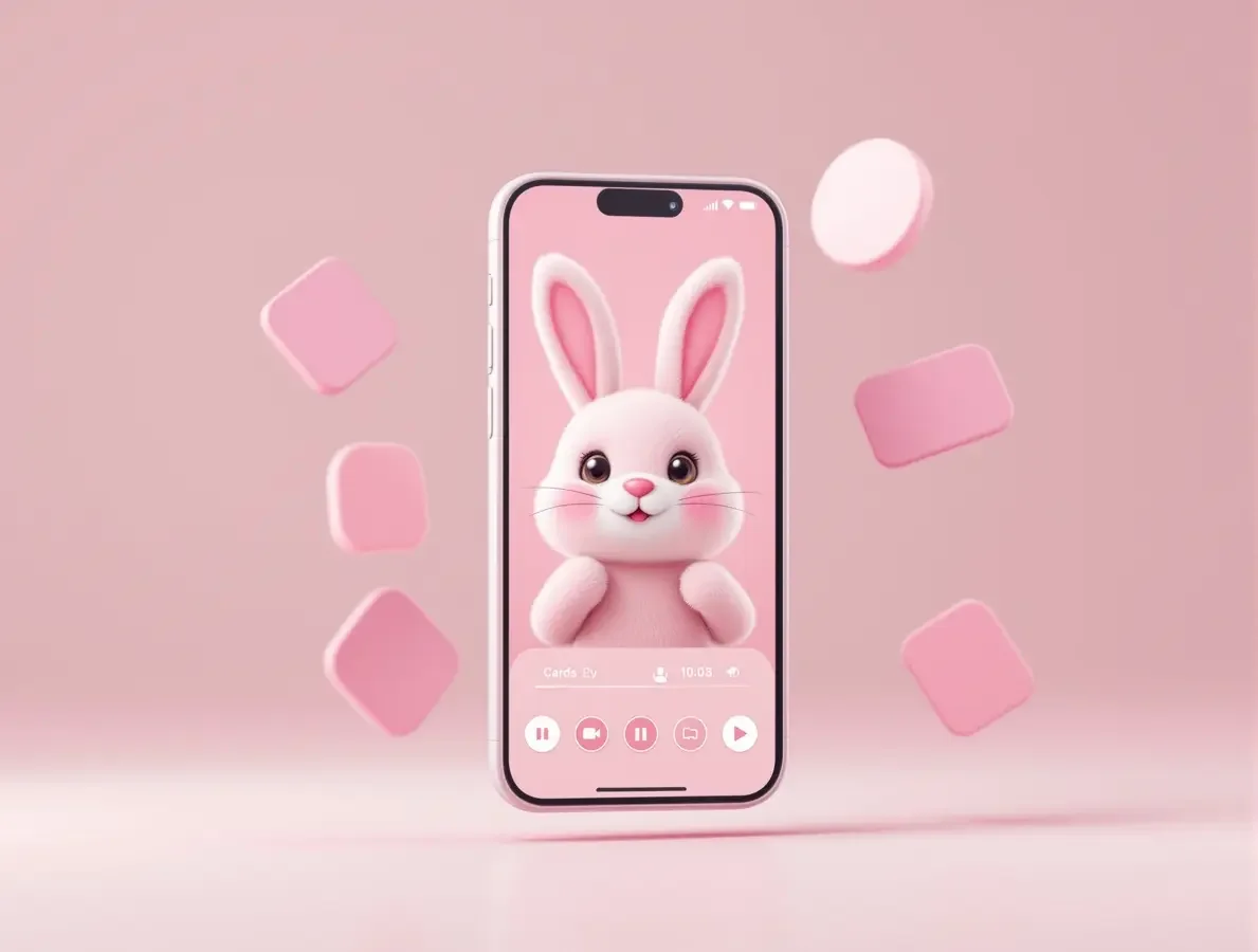 飘雪影院 App 界面与兔耳标识展示